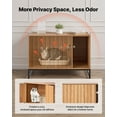 thumbnail image 3 of VEVOR Cat Litter Box Enclosure Furniture, 31.5 in Hidden Litter Box Cabinet with Scratch Pad & Storage, Waterproof Cat Washroom End Table Cat House, Fit Most of Litterbox, for Bedroom Living Room, 3 of 9