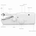thumbnail image 2 of Máquina de coser de mano, máquina de coser portátil de costura rápida, mini máquina de coser de mano, máquina de coser portátil adecuada para el hogar (blanco), 2 of 5