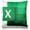 Excel Sheet, variant on Excel Sheet Square Throw Pillow Case Cushion Cover Pillowcase 18'''' x 18'''' (45cm x 45cm)
