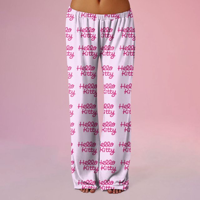 Anime Pajamas Pants Women Cartoon Family Christmas Pajama Pants Kawaii Flannel Pajama Pants