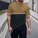 thumbnail image 2 of Camisas de Manga Larga para Hombres Imprimir Casual Cuello Redondo Blusa de Manga Corta, Camisas de Lino para Hombres, 2 of 9