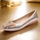 thumbnail image 4 of Zapatos Baile Planos para Mujer Zapatos Casuales Sin Cordones Con Punta Puntiaguda Y Diamantes Imitación Versátiles (Oro 38), 4 of 9