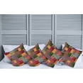 thumbnail image 6 of Ambesonne Botanical Throw Pillow Cover 4 Pack, Colorful Pine Squares Art, 20", Multicolor, 6 of 6