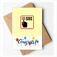 thumbnail image 1 of Fire Alarm Call Button Art Deco Fashion Wedding Cards Congratulations Greeting Envelopes, 1 of 3