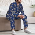 thumbnail image 7 of Fotbe Anchors and Nautical Pattern Long Sleeve Pajama Set for Men,Sleepwear Set,2-piece Loungewear Set,Soft PJs Comfy Nightwear with Pockets-X-Large, 7 of 7