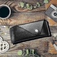 thumbnail image 4 of Black soft glasses case, leather glasses case, glasses storage, women\'s glasses case, glasses case (17.8*7.5*2.5CM), 4 of 5