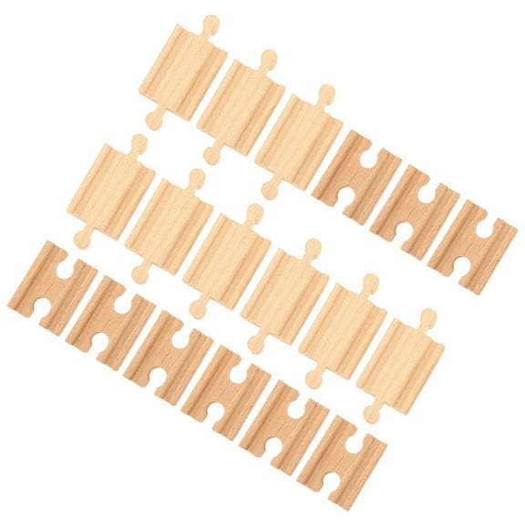 18pcs Wooden Train Railway Tracks Expansion Track Supplies Children's Railway Toys Toy Train Tracks