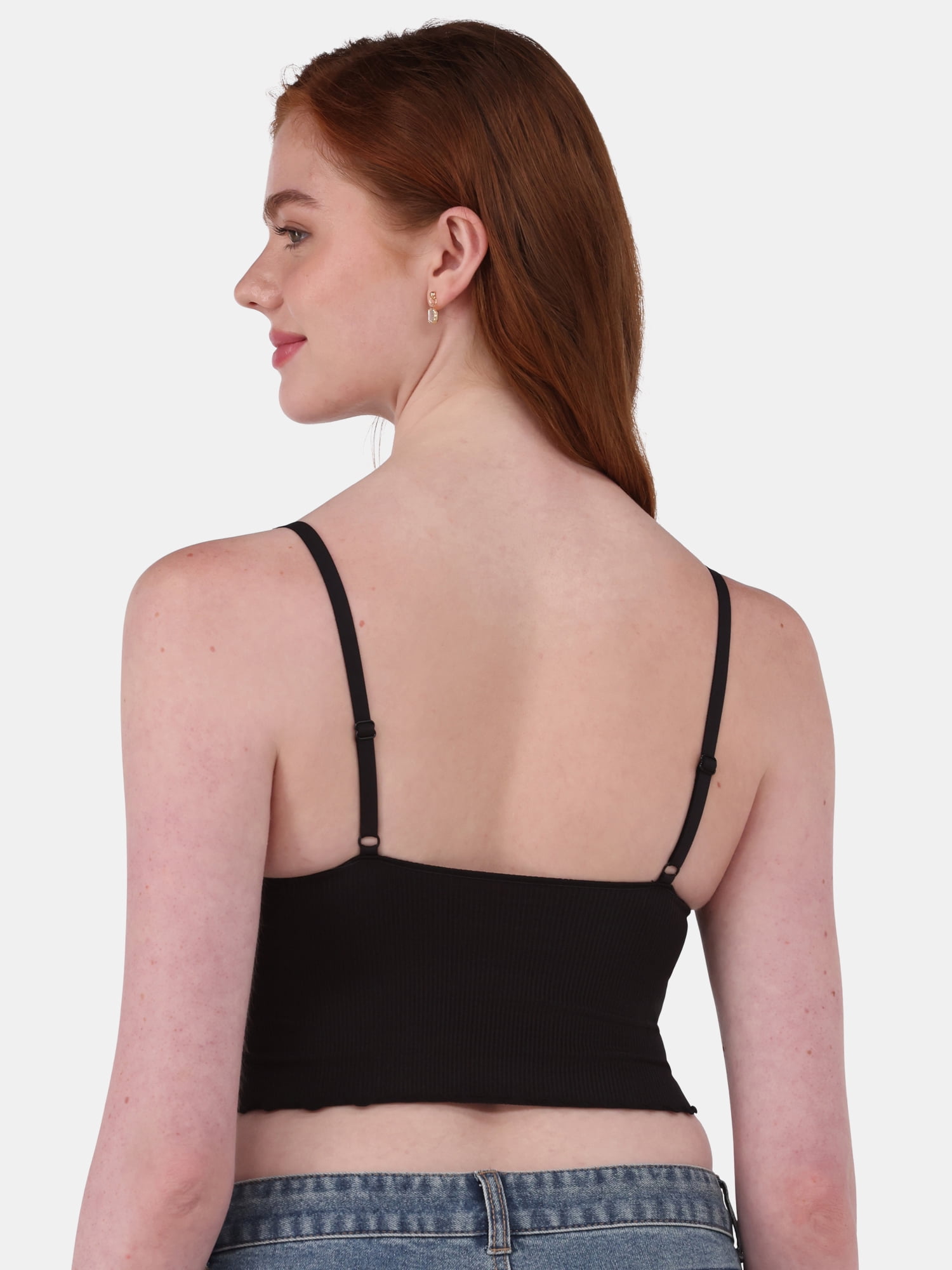 No Boundaries Women's Ruffle Cami, Size XS-3XL