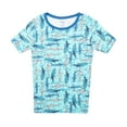 thumbnail image 3 of Prince of Sleep Pajamas for Boys Snug-Fit Cotton Boys PJ Set Short Sleeve Tee & Jogger Pant (Blue - Sharks Short Sleeve With Pant, 10-12 Years), 3 of 3