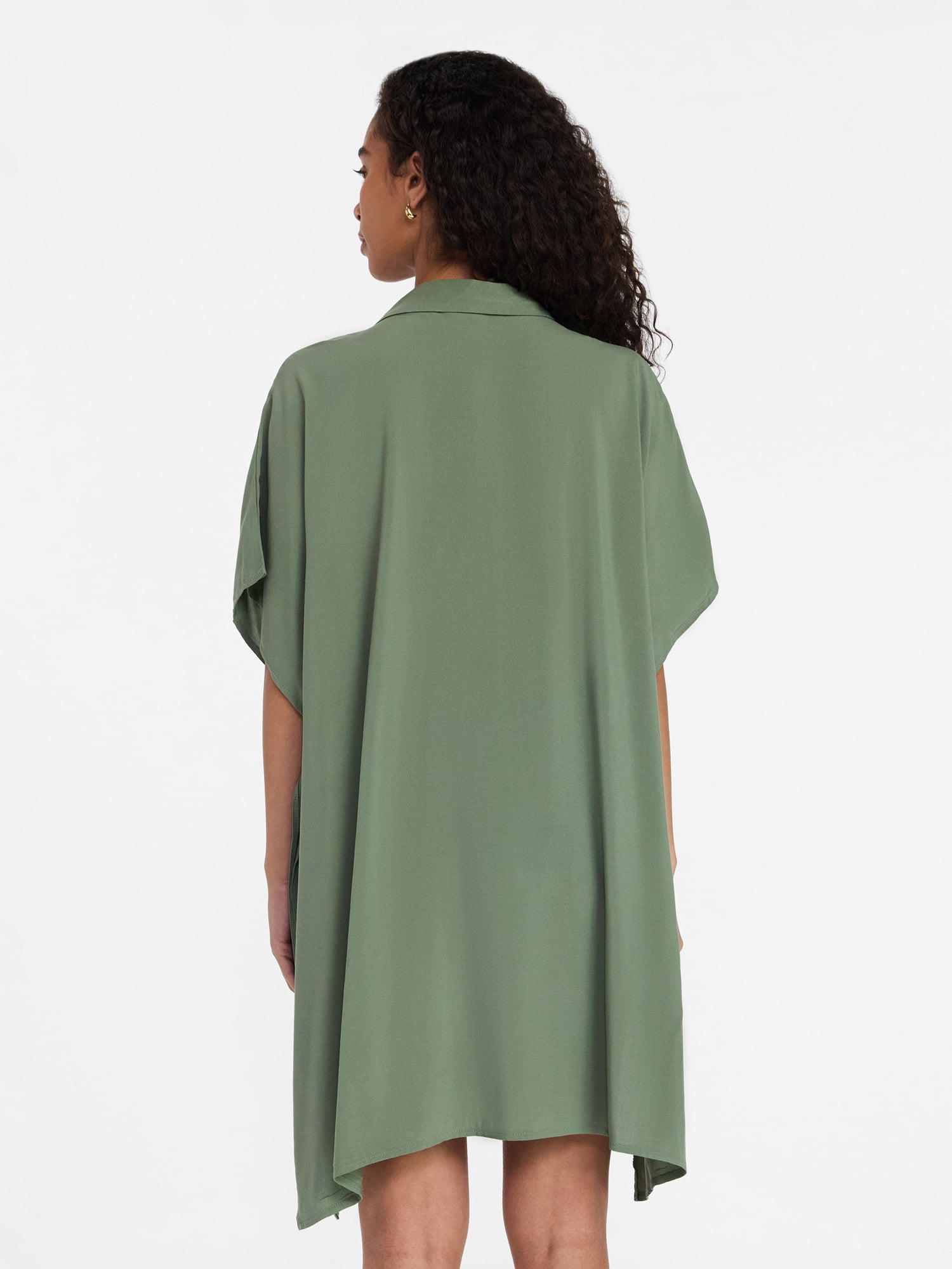 Time and Tru Women's Button-Down Coverup, Sizes S/M-2X/3X