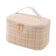 thumbnail image 4 of Bolsa de maquillaje, organizador, bolsa de aseo para niñas, bolsa de cosméticos portátil grande, estuche de viaje para cosméticos, bolsa de baño de , Beige, 4 of 9