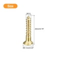 thumbnail image 2 of Uxcell 60Pack M3.5 x 20mm Brass Slotted Drive Flat Head Wood Screws Self Tapping Screw, 2 of 6