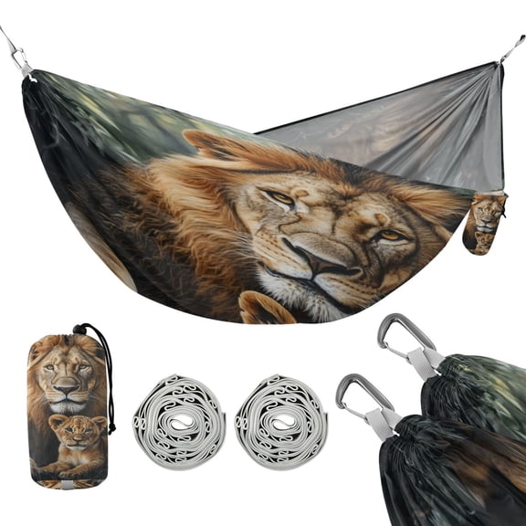 Hammock Camping Hammock Nylon Portable Hammock Travel Camping Hammock Lions