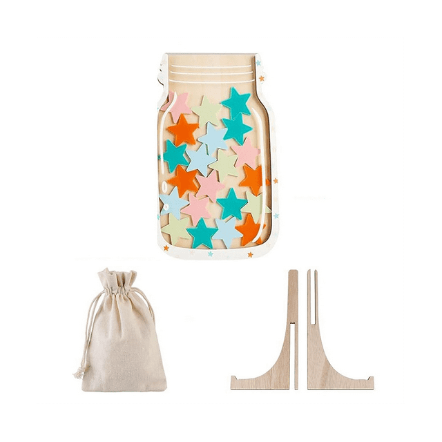 Stars Reward Jar for Kids,Reward Jar for Toddlers, Star Jar Reward System, Kids Reward Board, Classroom Management Tools