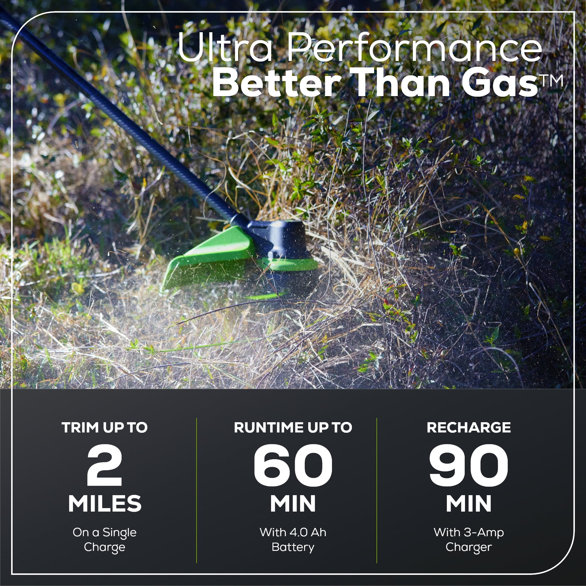 Greenworks 60 Volt Straight Shaft String Trimmer, Lightweight