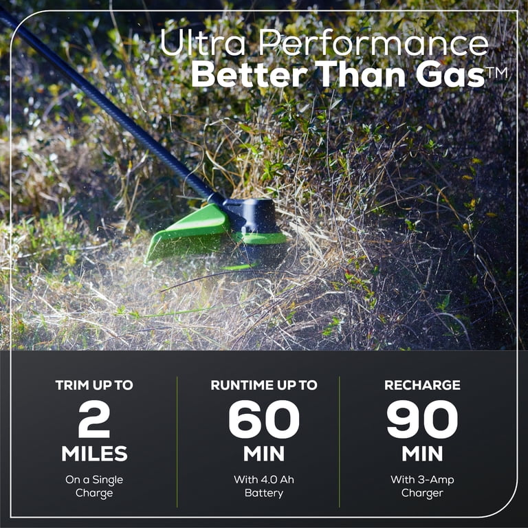 Greenworks 60 Volt Straight Shaft String Trimmer, Lightweight