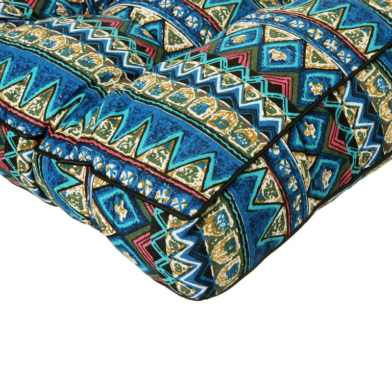 Bohemian Outdoor Patio Chair Seat Pads, Square Floor Pillow, Kitchen Chair Seat Cushion Pads, Meditation Yoga Seating Cushion for Home Kitchen Office
