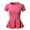 STT021_GUAVA, variant on SSOULM Women's Classic Stretchy Short Sleeve Flare Peplum Blouse Top (S-3X). Made In U.S.A