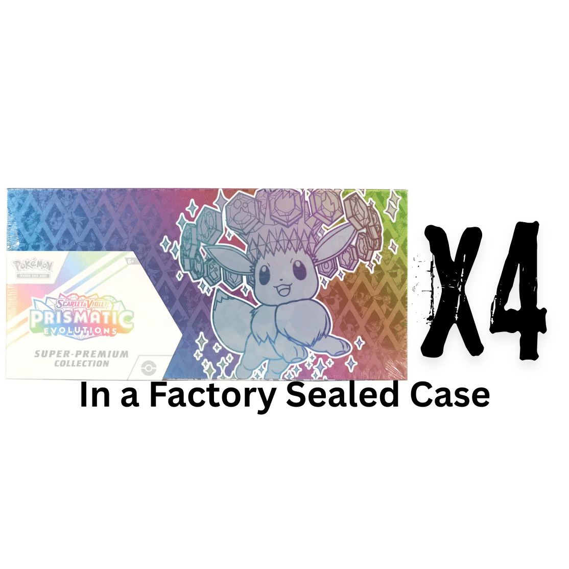 Pokemon Scarlet & Violet: Prismatic Evolutions Super Premium Collection Box Case Of 4