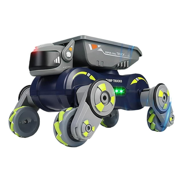 DJN Multi Functional Stunt Mechanical Dog Car Toy 6WD Gesture Sensing Remote Stunt Car Remote Robot Dog Toy 2.4G With Spray Lights Robot Dog TOS Car For Child Toys and Hobbies Remote control robot