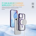 thumbnail image 2 of TECH CIRCLE For iPhone 16e Clear Phone Case 6.1" 2025 with Magnetic Ring and Hidden Foldable Kickstand, Compatible with MagSafe, Slim Lightweiht Protective Transparent Back Cover Case, Dark Purple, 2 of 8