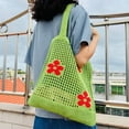 thumbnail image 3 of Kukuzhu Crochet Knit Bag Women Large Beach Bag Stylish Shoulder Bag Hobo Bag for Work School Travel, 3 of 4