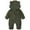 G142-Green, variant on Baby Bear Outfit Suit Fold Over Mittens Footies Girls Boys Winter Fleece Clothes Hooded Jumpsuit Romper(G144-Pink,6-9 Months)