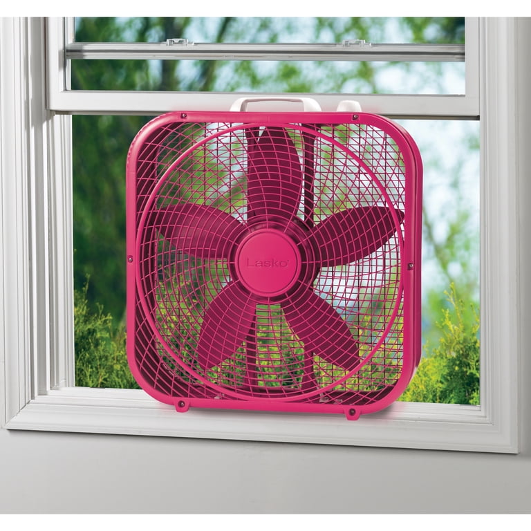 Lasko Cool Colors 20 Box Fan with 3 Speeds, B20307, Fuchsia Supreme -  Walmart.com