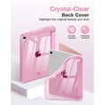 thumbnail image 3 of MoKo Case for iPad (A16) 11th Generation Case 11-inch 2025,iPad 10th Generation Case 2022 with Left Pencil Holder,Slim Cover with Crystal Clear TPU Back Shell,Flowers Pink, 3 of 9