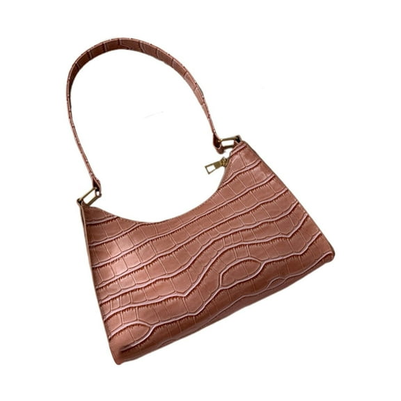 Jierger Fashion Solid Color PU Underarm Bag Compact Zipper Handbag Ladies Shoulder Bag for Women Shoulder Purses and Handbags for Men Women Outdoor Travel Work