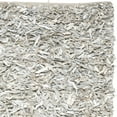 thumbnail image 3 of SAFAVIEH Mariam Leather Shag Area Rug, White, 2'3" x 4', 3 of 4