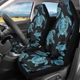 thumbnail image 2 of Xoenoiee Car Seat Covers Front Seats Only 2 Pieces Car Interior Protector Auto Bucket Seat Cover Anti-Slip Car Seat Covers Blue Turtle Print, Easy to Install, 2 of 6