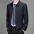 thumbnail image 2 of Jackets for Men, Lapel Collar Casual Business Jacket for Men Full Zip Front Slim Relaxed Fit Tops Fall Elegant Office Formal Coat, 2 of 7