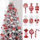 thumbnail image 2 of Colgante de bastón de caramelo con forma de piruleta de Navidad, bola colgante grande para árbol de Navidad, decoración navideña 2024 para el hogar, regalo de Año Nuevo 2025, 2 of 5