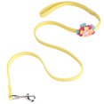 thumbnail image 3 of ZOUSSIQI Beautiful Flower Pet Pulling Rope Puppy Dog Pulling Cable Leash (Yellow) CW2519#590, 3 of 11