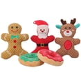 thumbnail image 2 of Pet Dog Plush Noise Chewing Toy Santa Elk Gingerbread Man Donut Cat Dog Christmas Cartoon Cute Animal Puzzle Safety Playing Doll (05,S), 2 of 7