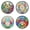 Flowers, variant on FLOPESN 4 Pcs Diamond Art Painting Coasters,Acrylic Single-Sided Dotted Diamond Dinner Plate Set for Restaurant Decoration-Flowers