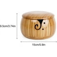 thumbnail image 2 of Wooden Yarn Bowl, Handmade Yarn Storage Bowl with Removable Lid Crafted Wooden Weaving Thread Bowl with Carved Holes and Drills Holes/1546 (Size : 9.5CM), 2 of 5