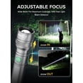 thumbnail image 4 of shiyou-Flashlight, LED Flashlight Rechargeable 6 Modes Zoomable Aluminum Small Powerful High Lumens Flashlights with Emergency Red Sidelight Mini Pocket Brightest Flash Light for Home Camping, Grey, 4 of 4