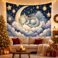 thumbnail image 3 of Dragon Closed Eyes With Horns Sleeping Peacefully Textured, Mystical Fantasy for Space Lovers, Galaxy Room Decor, Graduation Gift, Tapestry Wall Hanging for Bedroom and Dorm, 3 of 7