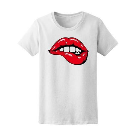 Smartprints Pop Art Bright Red Lips Women S Tee Image By