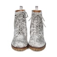 thumbnail image 4 of Women Round Toe Lug Sole Lace Up Tailored Combat Boot - 18141, 4 of 6