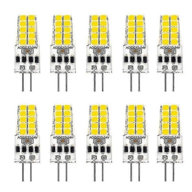 10 bombillas LED G4 CA/CC 12 V-24 V, 3 W, 20 LED, ángulo de haz de 360°, 2835 SMD, reemplaza a las bombillas halógenas de 30 W.