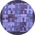 thumbnail image 1 of Ahgly Company Indoor Round Abstract Blue Modern Area Rugs, 8' Round, 1 of 4