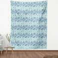 thumbnail image 4 of Ethnic Upholstery Fabric by the Yard, Horizontally Arranged Inspired Print of Geometric Shapes, Decorative Fabric for DIY and Home Accents, Deep Sky Blue Indigo by Ambesonne, 4 of 5