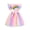 Rainbow, variant on Toddler Girls Summer Tutu Dress Tulle Dresses Rainbow Sundress with Ruffled Sleeveless & Belt Party Princess Outfit for 3-4 T Kids, Rainbow