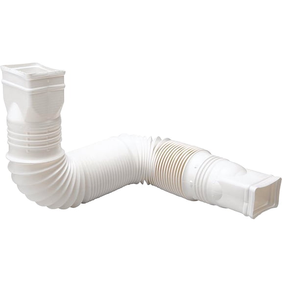 Ameri-Max Home Products Flex A Spout 55 in. White Vinyl Downspout Extension