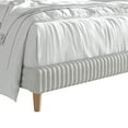 thumbnail image 4 of Castle Place Elegant Plush Corduroy Velvet Twin Upholstered Bed, Light Grey, 4 of 8