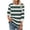 Multicolor, variant on Women's Plus Size 3/4 Sleeve Tops Crew Neck Loose Fit Striped T Shirts Fall Basic Tunic Top Blouses Blue L