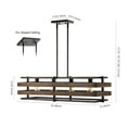thumbnail image 4 of JONATHAN Y Horizon 34" 4-Light Rustic Farmhouse Iron Linear LED Pendant, Wood Finished/Oil Rubbed Bronze, 4 of 9